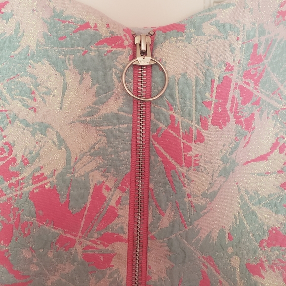 Zoe Ltd Turquoise and Pink Pocket Special Occasion Girls' Dress. Size Girls 14 - Picture 7 of 10